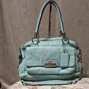 Coach Aqua Leather Shoulder Bag